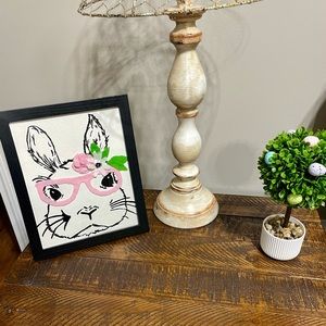 Handmade Hand Drawn Easter Decor Framed Art - Picture Only      8” X 10”